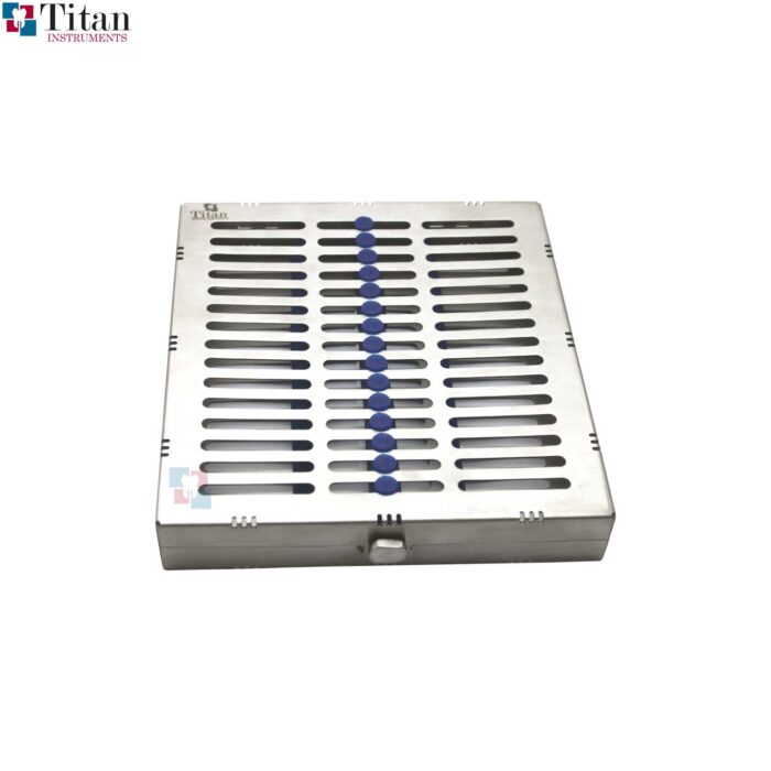 Dental Surgical Autoclave Sterilization Cassette Rack Box Tray For 15 Instrument