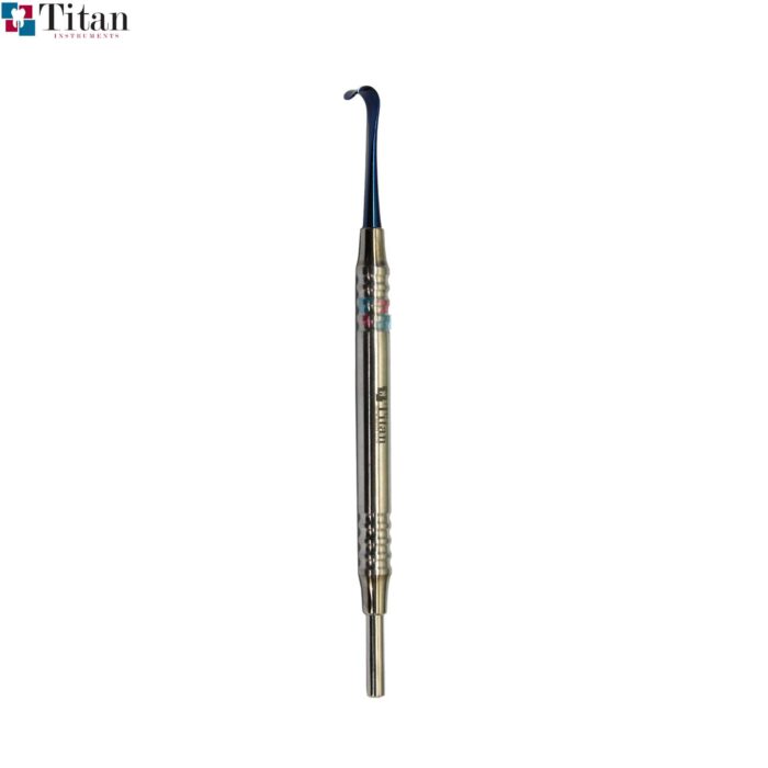 Curved Raspotory Blue Line Desmarres Lid Retractor | Titan Instruments